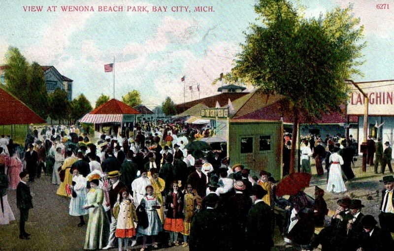 Wenona Beach Amusement Park (Wenona Beach, Wenonah Park) - Vintage Postcard